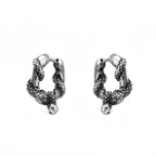 3D Vintage Twisted Serpent Stainless Steel Earrings - 3D Vintage Twisted Serpent Stainless Steel Earrings - Single by CRUXJEWELRY