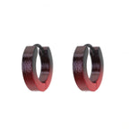 Black-Red Gradient Contrast Stainless Steel Earrings - Black-Red Gradient Contrast Stainless Steel Earrings - Set by CRUXJEWELRY
