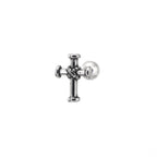 Bondage Cross Stainless Steel Ear Stud - Bondage Cross Stainless Steel Ear Stud - Single by CRUXJEWELRY